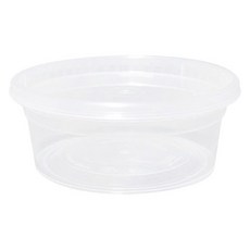 射出成型圓形密封容器 圓形小菜與粥品容器 小 260ml, 1個, 50入