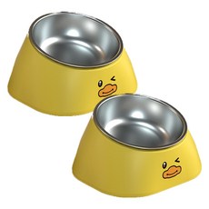 반려동물 바디보 슬로우 식기 급수대 독립타입, 오리, 2개