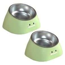 반려동물 바디보 슬로우 식기 급수대 독립타입, 공룡, 2개