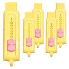 泡沫滑動橡皮擦, 黃色, 5個