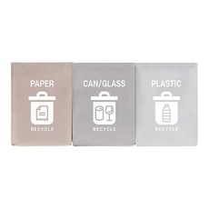 comet 垃圾分類回收桶3件組 36L, 混合顏色