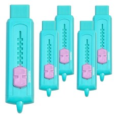 泡沫滑動橡皮擦, 藍色, 5個