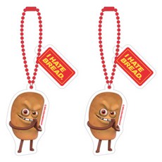 麵包理髮廳 壓克力鑰匙圈 洋芋片, 混合色, 2個