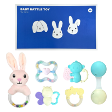 VILANG 嬰兒搖鈴固齒器6件組, 混色