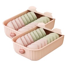 免打孔懸掛式收納盒, 混合顏色, 2個