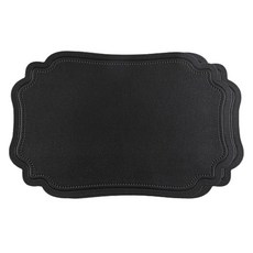 hellogem 北歐高端皮革餐墊, 2個, 黑色, 寬 450mm x 長 300mm x 厚 2mm