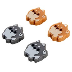 HOHOO 任天堂 Switch Joy-Con 類比搖桿保護套 OLED Lite 2款 x 2入組, 無奈柴犬, 單一商品, 1套