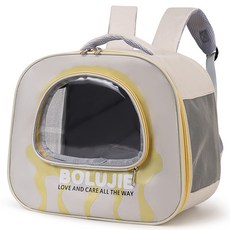 Daysoy 貓咪水母後背式外出包, 黃色, 1個