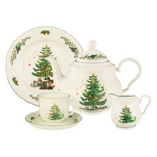 SeltmannWeiden 瑪麗路易絲 聖誕單人套組, 1套, 圓盤 17cm + 茶壺 1.1L + 奶盅 0.18L + 咖啡杯 0.23L + 杯碟 15cm