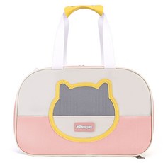 Deisoi 粉彩貓咪外出包, TYPE01粉紅色, 1個