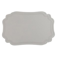 hellogem 北歐高端皮革餐墊, 2個, 灰色, 寬 450mm x 長 300mm x 厚 2mm