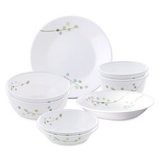 Corelle Brands 康寧餐具 Green Delight 雙人韓式餐具組 8p, 混合顏色, 餐具5種, 1套