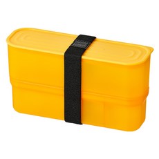 sillymann 纖巧雙層便當盒 WPK5013, 1個, 晨光黃