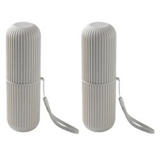 원이네 휴대용 칫솔케이스, 그레이, 2개