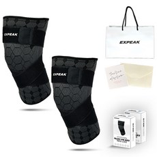 엑스피크 엑티브 소프트 무릎보호대 2p + 쇼핑백 + 엽서 세트, 1세트, 혼합색상