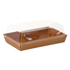 LEBENDECO 牛皮紙一次性便當盒 50入 + 蓋子 50入 組 14號, 1套