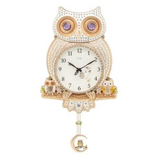 La Vita Home Arte 靜音貓頭鷹掛鐘, 金色