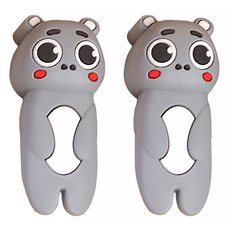 뽀르픽 문쾅방지 방문 스토퍼, 웜그레이, 2개