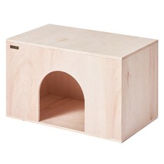 고양이 아치형 우드 수제작 숨숨집, 내츄럴, 1개