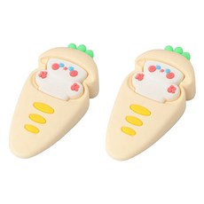 Boorepick 房門擋 門擋 胡蘿蔔 防止關門 奶油胡蘿蔔, 2個