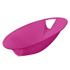 메이크마인 접이식 메쉬 원형 나일론폴리 손잡이 빨래 바구니, 로즈, 1개