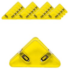 minhwashop 圓角夾子 透明黃色 I230052I, 20個, 1入