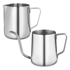 bella cuisine 咖啡手沖壺 350ml + 牛奶拉花鋼杯 350ml 套組, 手沖壺 + 拉花鋼杯, 1套