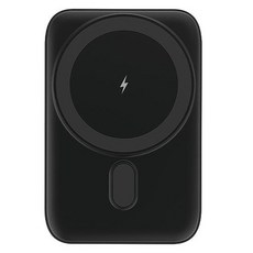 스마텍 2IN1 무선 충전 마그네틱 휴대용 보조배터리 5000mAh, 블랙, STPB-HB2