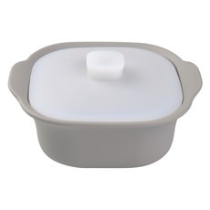 Sillydott 矽膠方形微波爐鍋 大, 1個, 灰色