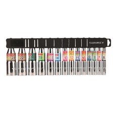 sunkey 長套筒起子頭 14件組 6~24mm SKB-14S, 1套, 原廠產品(不含電池)