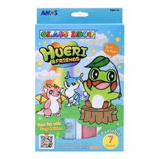 AMOS 阿摩司 台灣公司貨 7色玻璃彩繪組, HUERI&FRIEND, 1盒