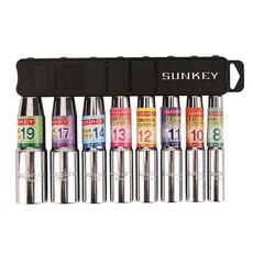 sunkey 長起子頭套筒8件組 SKB-8S, 1套, 本體(不含電池)