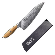 제우스 프리미엄 73겹 다마스커스 셰프나이프 ZE-299 + 칼집 세트, 혼합색상, 1세트