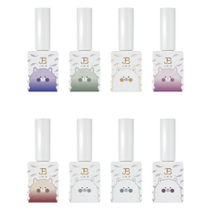 JIN.B IVY Alpaca 溫變 ver3 絲絨凝膠 8色套組, 混合色, 1個, 11ml