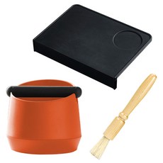 KALDIN 日常搗固基礎敲擊盒大號+角落搗固墊+木頭豬毛刷套裝, 1套, 橘色(敲渣盒)