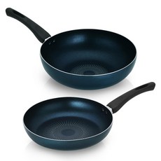 LIVENS 電磁爐優質IH平底鍋組 2個, 1組, 煎鍋26cm+宮廷鍋28cm, 混色