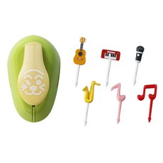 可愛Cuteme動物臉譜 MP225 + 樂器造型籤 MP083 6件組 B011, 混色, 1套