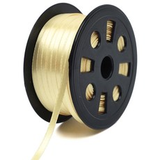 뭉구 프리미엄 유광 단면 공단 리본 5mm, 11 연노랑, 1개, 90m