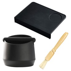 칼딘 데일리 탬핑 베이직 넉박스 대형 + 코너 탬핑 매트 + 우드 모 브러쉬 세트, 블랙(넉박스), 1세트