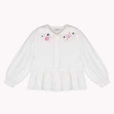 LIEBELLO 女童花卉刺繡襯衫