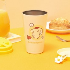 데이니즈 산리오 실리콘뚜껑 스텐 텀블러, 폼폼푸린, 1개, 400ml