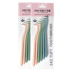 242 臼齒牙刷 尖細刷毛 3色, 1個, 12入