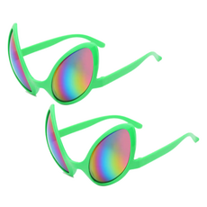 Starium Insa生日派對外星人太陽眼鏡, 綠色, 2個