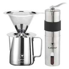 Caferia 露營咖啡滴漏套裝 350ml, 銀色, 1套