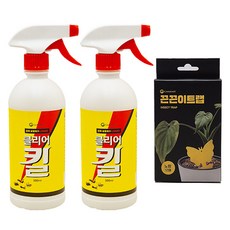 가든잇 클리어킬 원예용살충제 2개+끈끈이 트랩 노랑12매, 500ml, 1세트