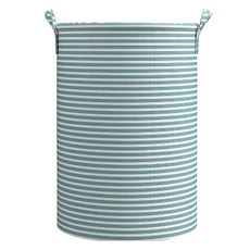 알로데 접이식 보관 다용도 빨래 바구니, 02 그린줄무늬
