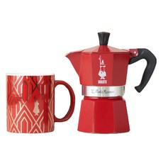 BIALeTTI 拜雷提 Moka Express Deco Glamour 3件組, 1套, 紅色