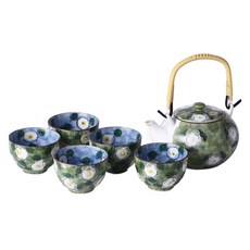 Ailindo Olcheon 茶具組, 茶壺 + 5入茶杯 + 禮物盒, 1套, 庭園