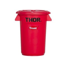 트러스트 토르컨테이너 원형 미니 다용도 수납 정리 화분, 빨강(바디, 덮개), 1단, 1개