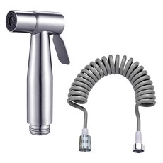 World Clean 全不鏽鋼浴室陽臺噴槍 + 水管套組, 1套, 銀色